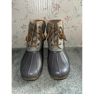 Sperry Boots Women's 6.5 Gray/brown Duck Boots